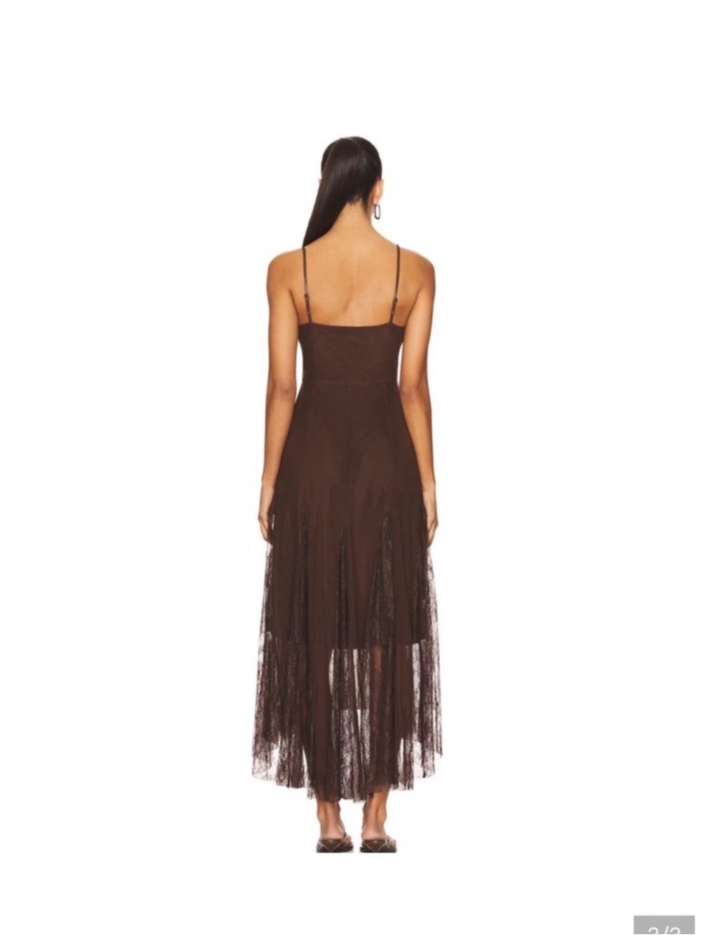 Steve Madden Women's Vita Midi Dress Chocolate Small New - Picture 4 of 7